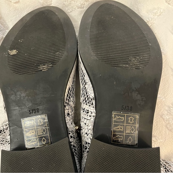 Topshop Klaus Python Snake Print Block Heel Ankle Booties Sz EU 38 - Picture 7 of 11